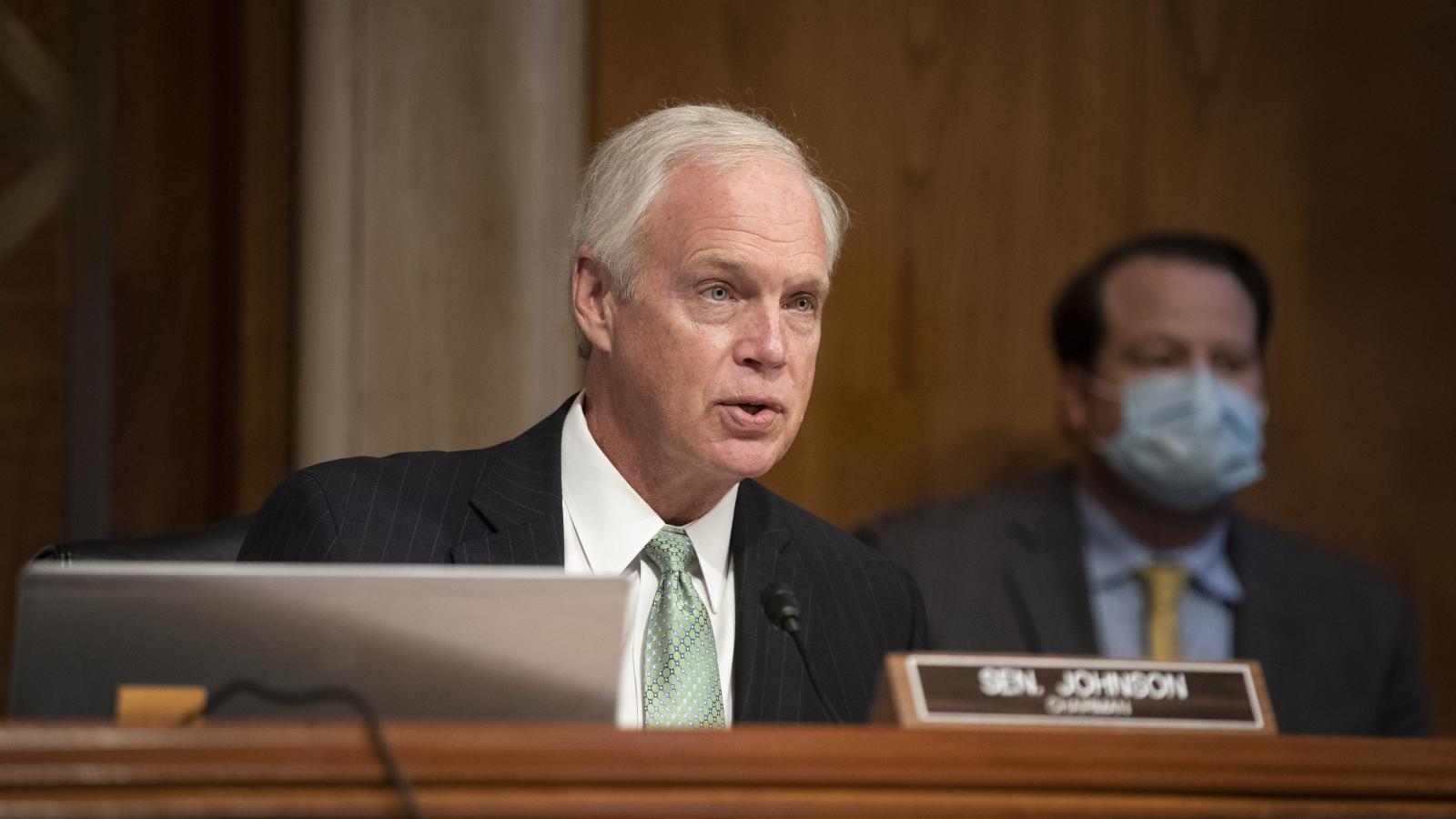 U.S. Senate Homeland Security Committee Chairman Ron Johnson (R-WI) presides over a hearing at the Capitol Building on June 25, 2020 in Washington, DC.