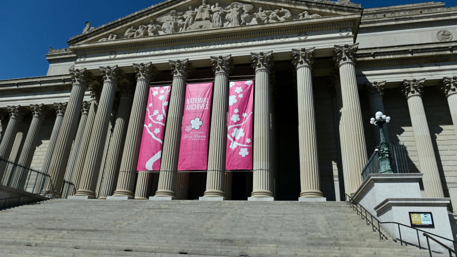 National Archives building in March 2021