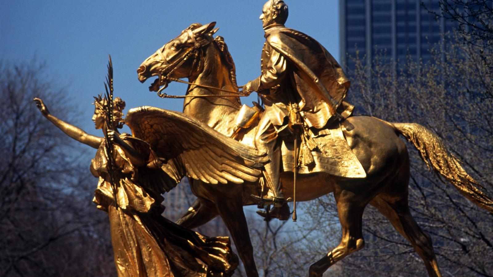 Gold of New York-General William Tecumseh Sherman on September 10,1991 in New York, New York.