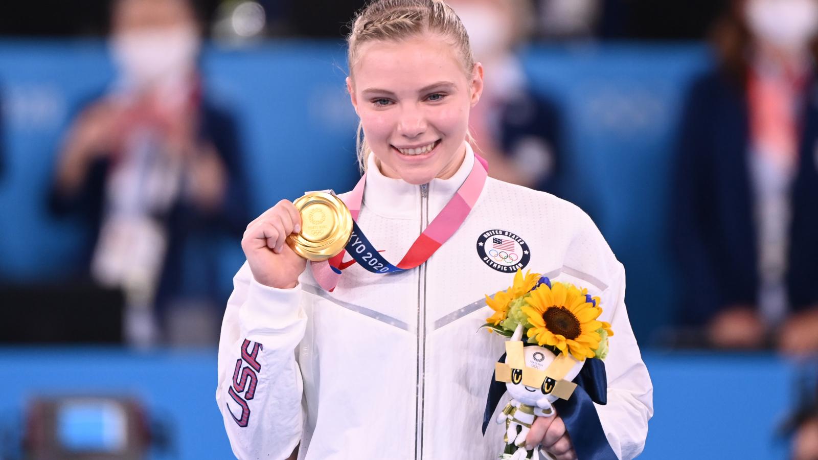 Gymnastics: Olympics, floor, women, final at Ariake Gymnastics Centre.