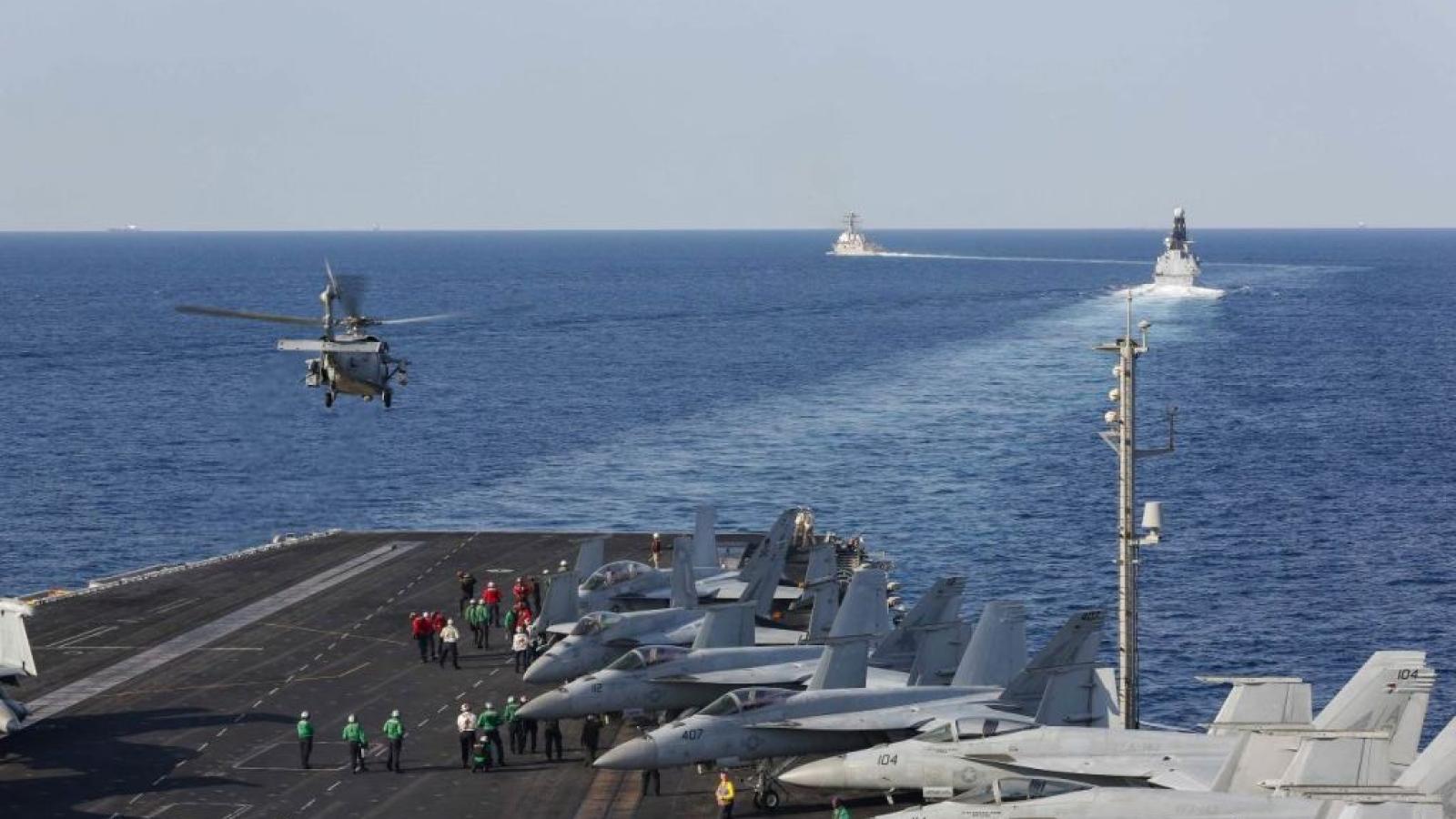 USS Abraham Lincoln in the Strait of Hormuz