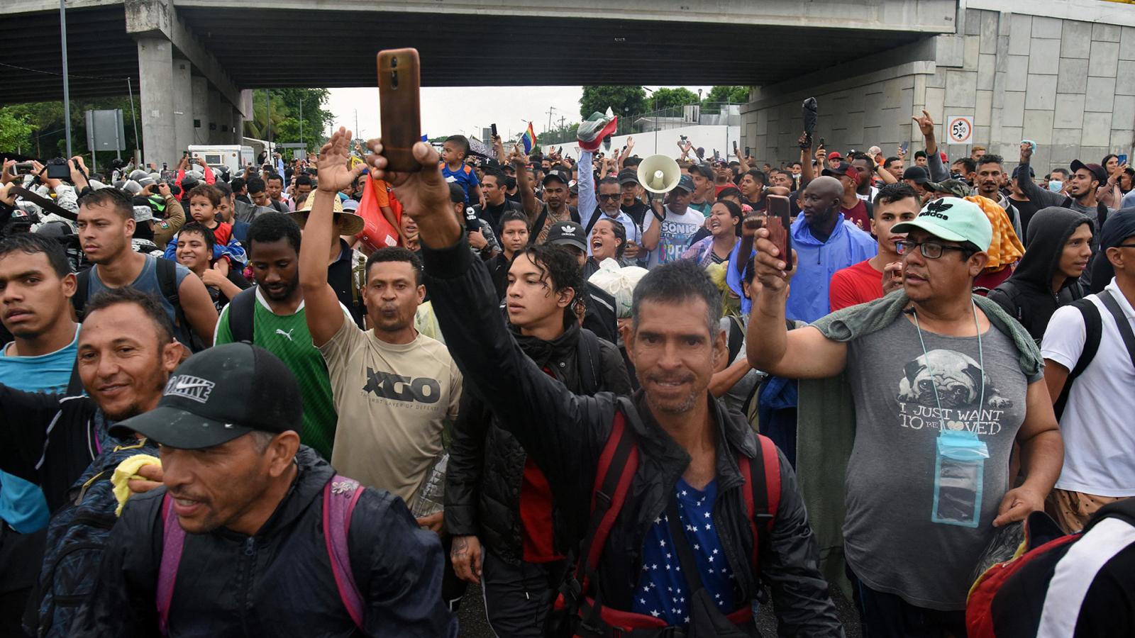 Migrant caravan, Tapachula, Mexico, June 6, 2022