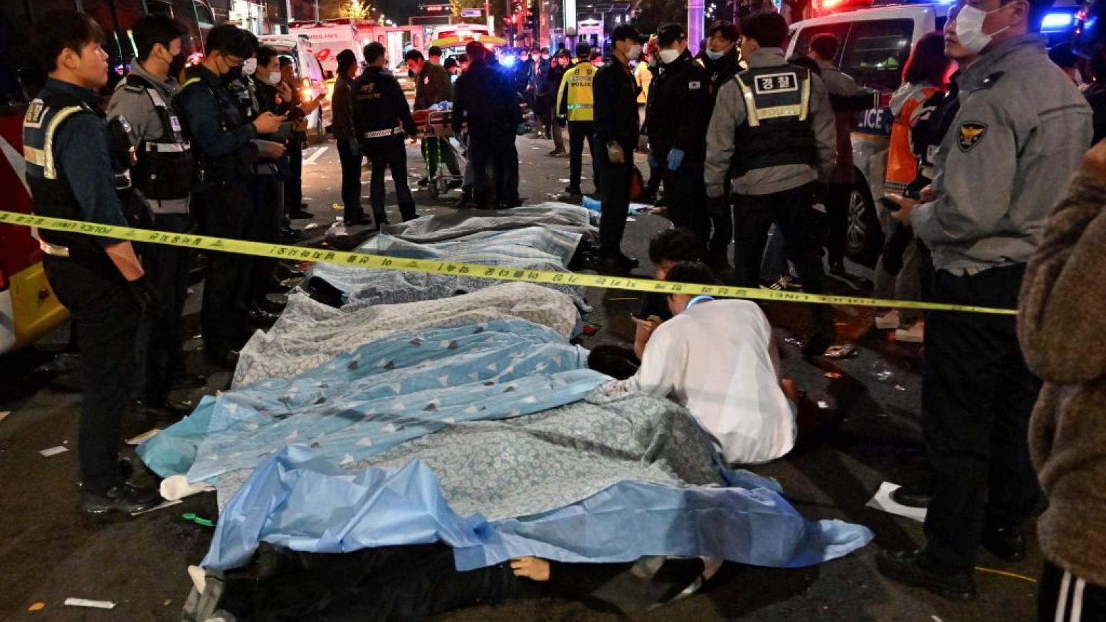 The scene in Seoul's Itaewon neighborhood