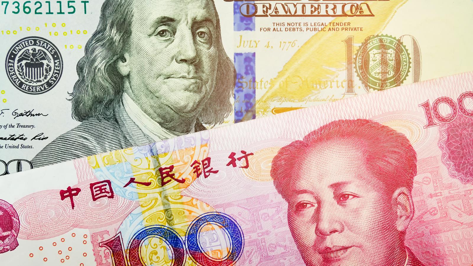USA and Chinese currency-money 