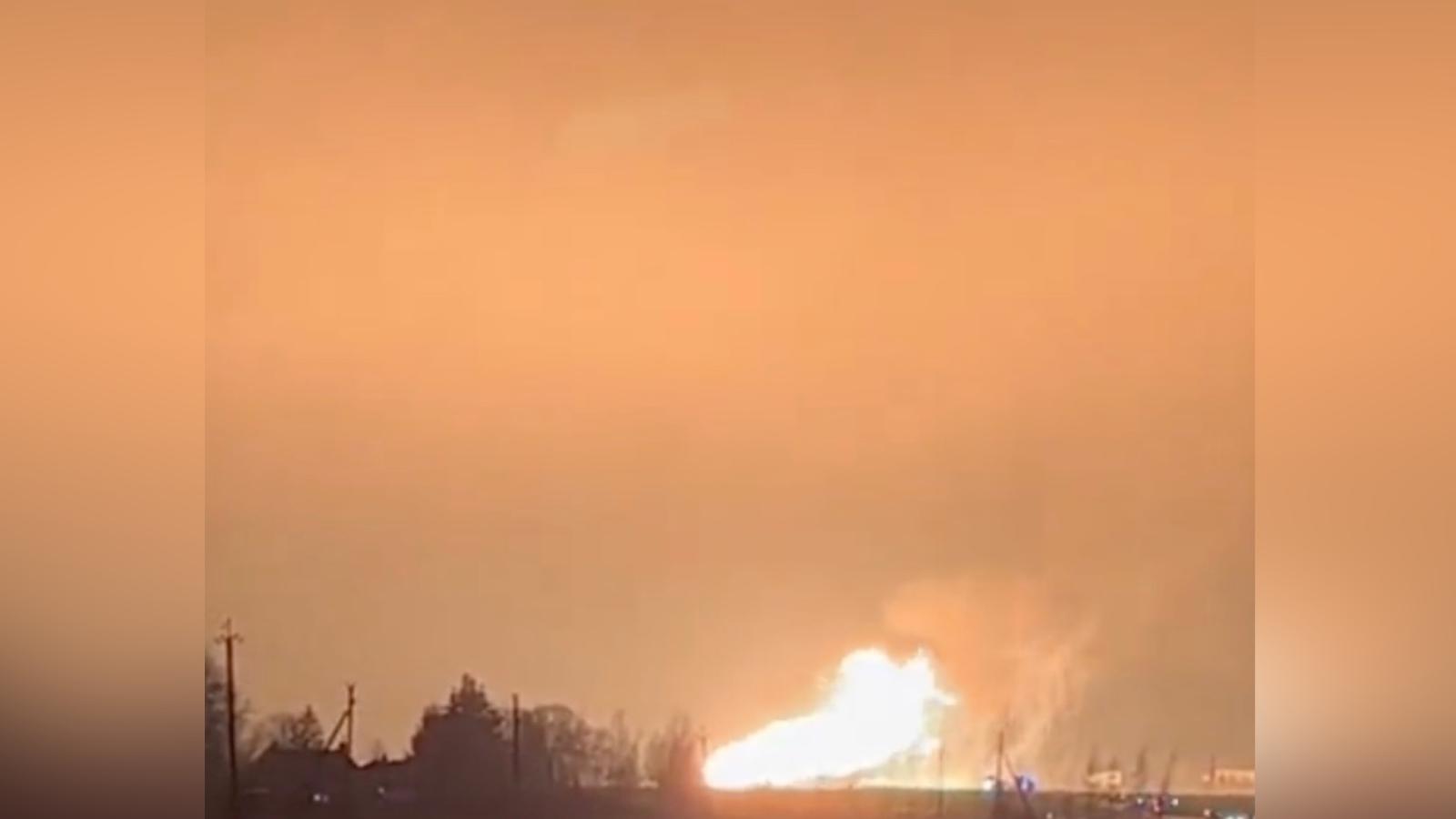 Footage from the gas fire