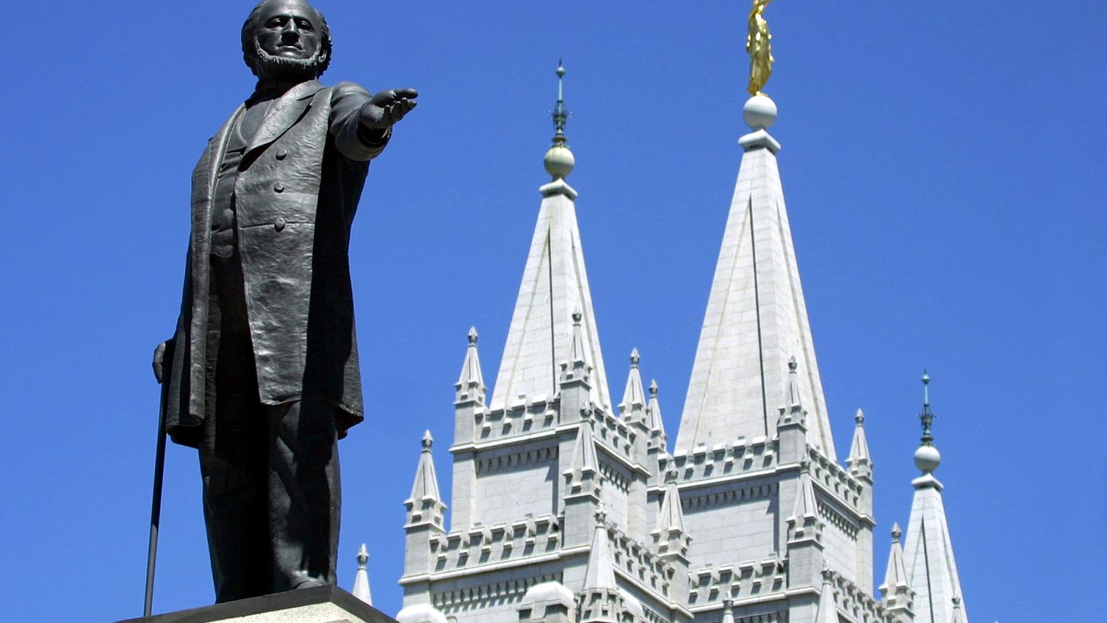 Brigham Young, Mormon Temple, July 19, 2001, Salt Lake City, Utah