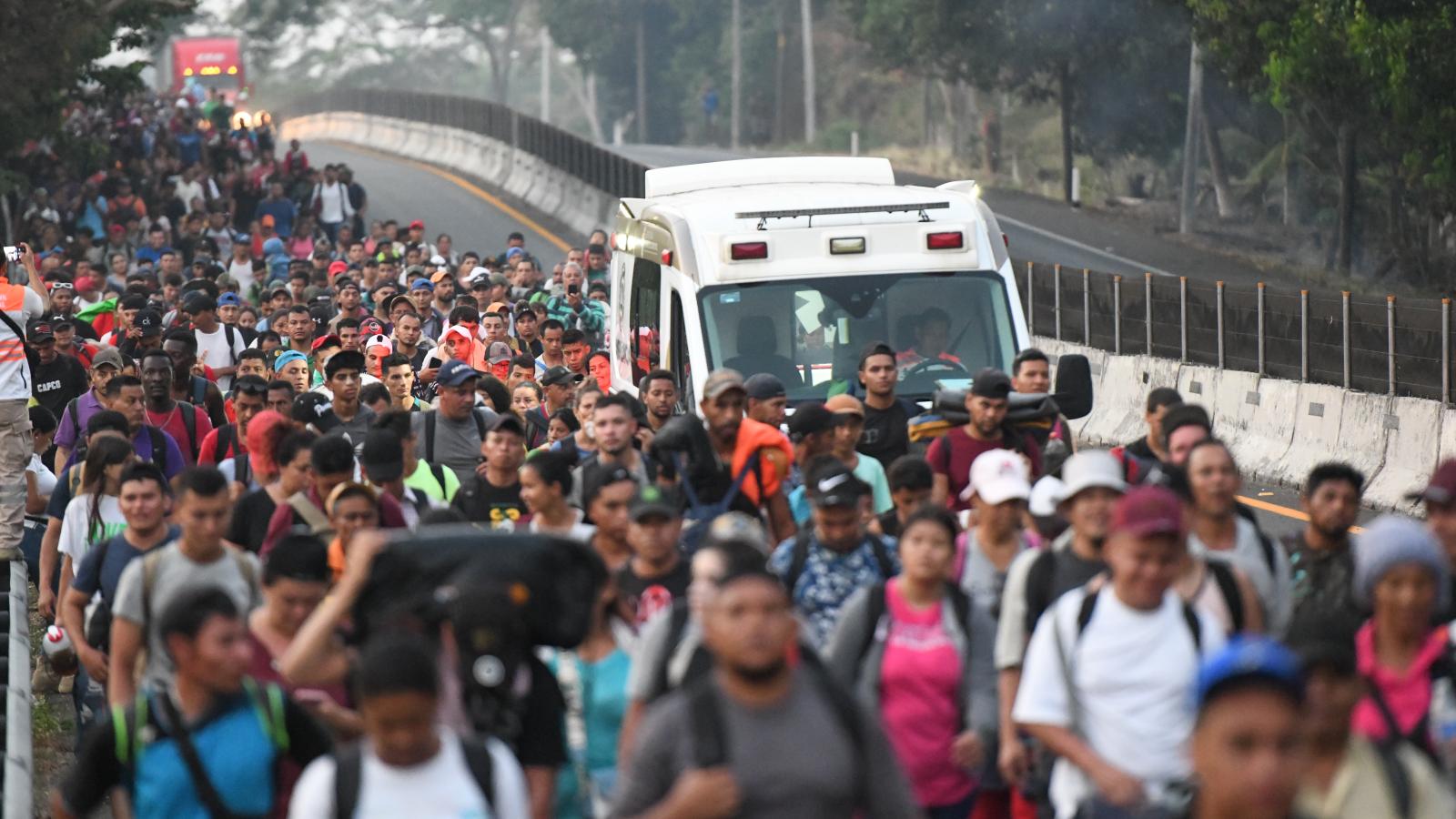 Migrant caravan, Mexico, April 24, 2023