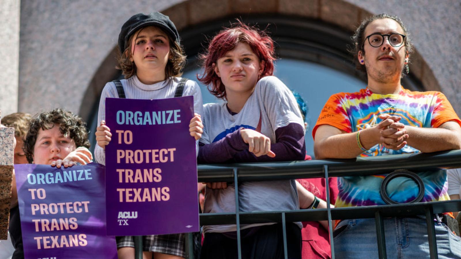 Gender identity protesters
