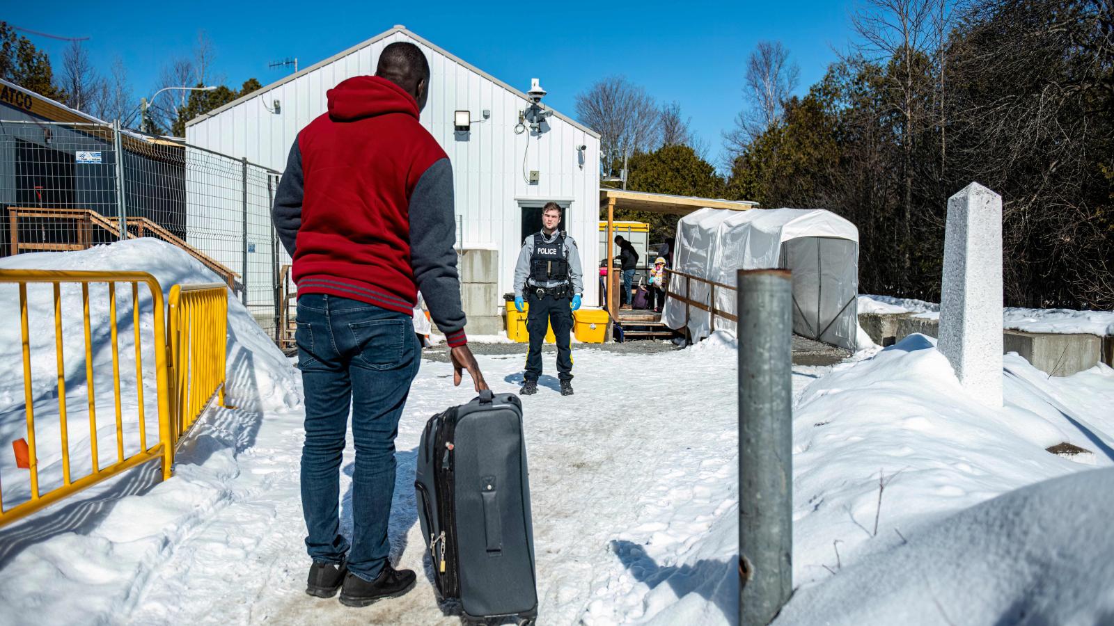 Migrant, Quebec, Canada, March 3, 2023