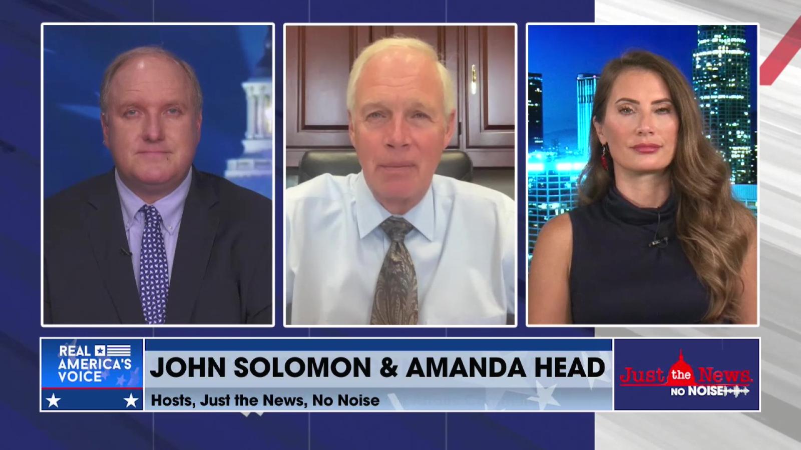 Senator Ron Johnson talks about the Biden's influence peddling on Just the News, No Noise