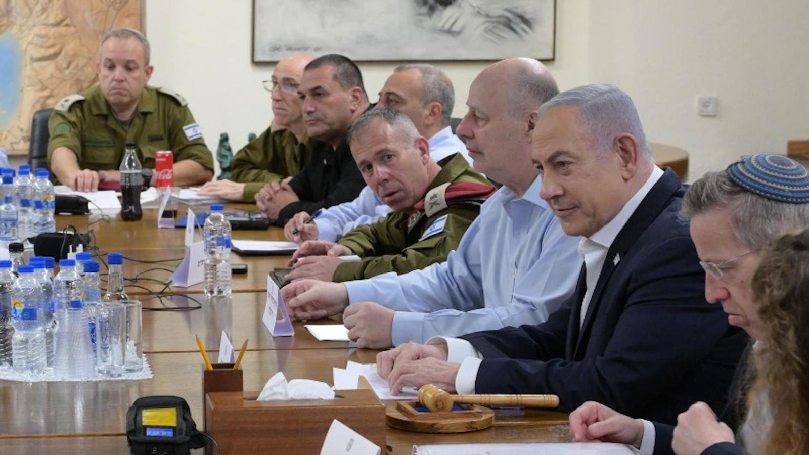 Benjamin Netanyahu, War Cabinet, Tel Aviv, Israel, April 14, 2024
