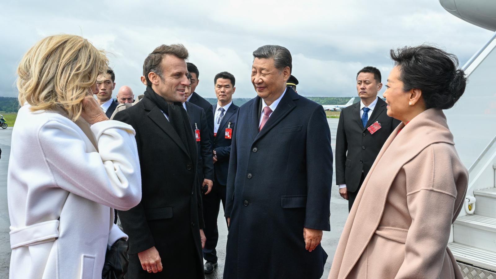 China leader Xi Jinping French President Emmanuel Macron 