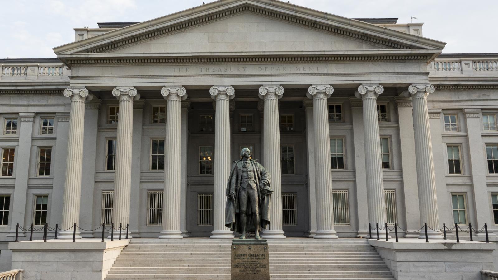 The Treasury Building on August 26, 2024, in Washington, DC.