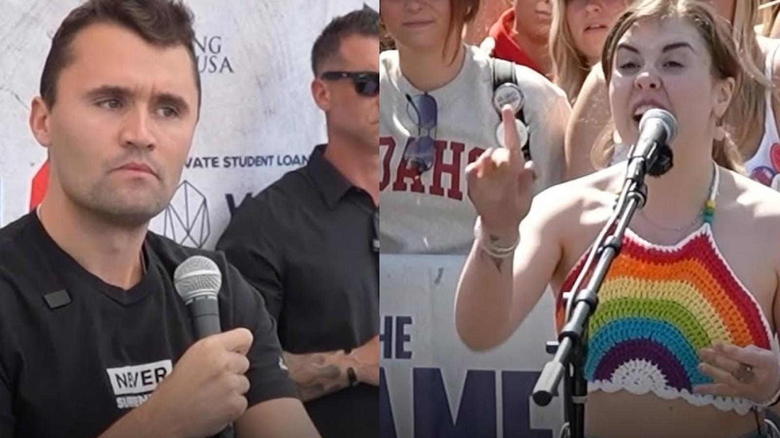 Charlie Kirk debates LGBTQ activist