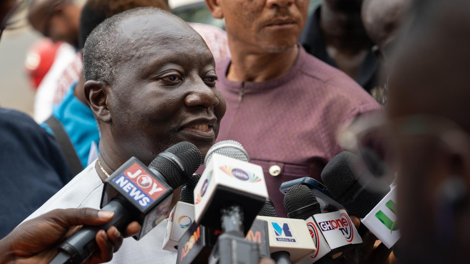 Ken Ofori-Atta, Ghana's former finance minister addresses pensioners