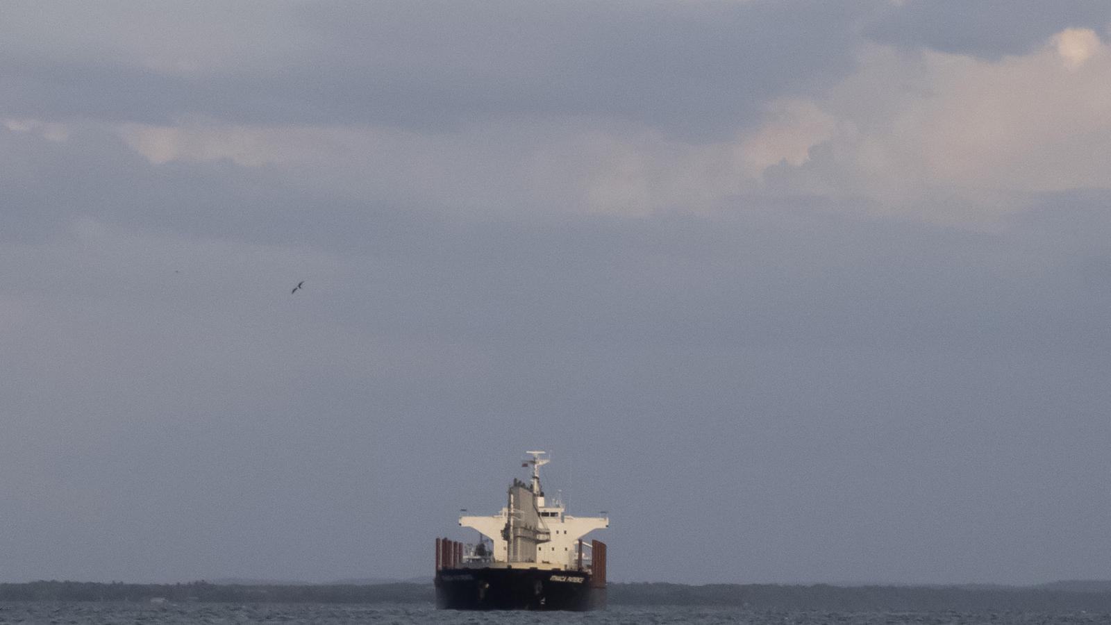 A crude oil tanker sails along the shore of Lake Maracaibo, in Zulia state, Venezuela on January 6, 2026. 