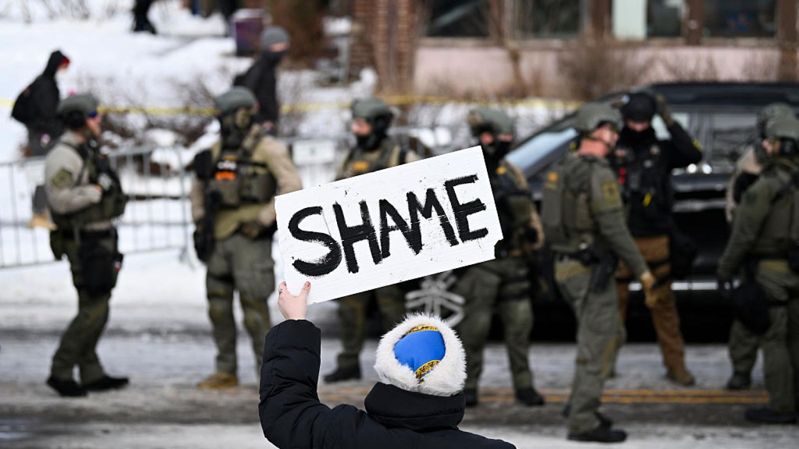 Aftermath of shooting incident in Minneapolis