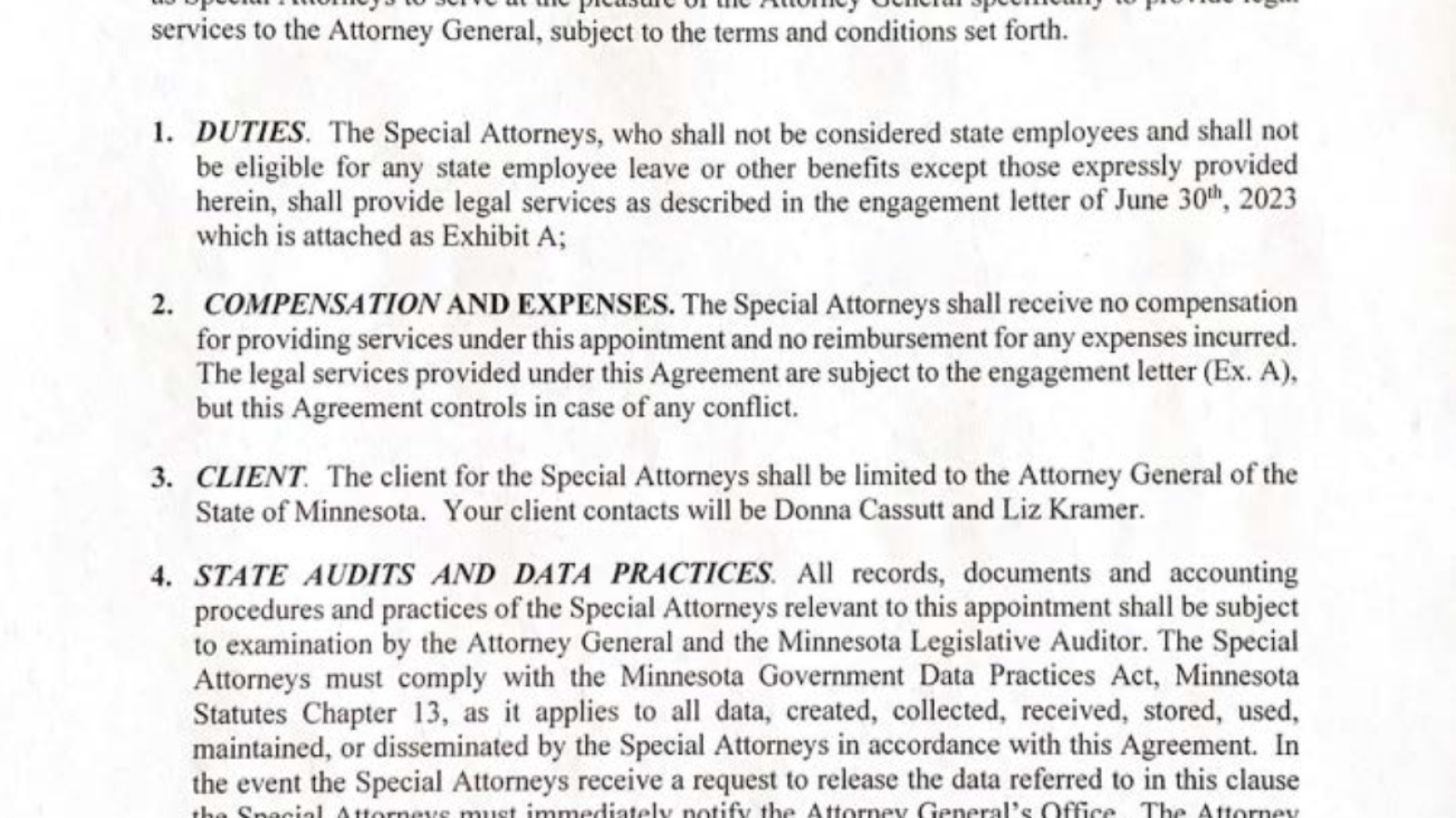 Minnesota AG Keith Ellison Contract with SUDC