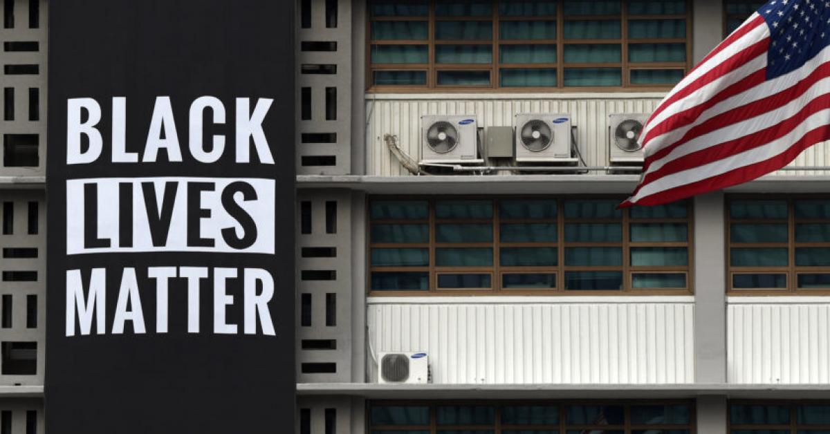 U.S. Embassy in South Korea displays a Black Lives Matter banner | Just ...