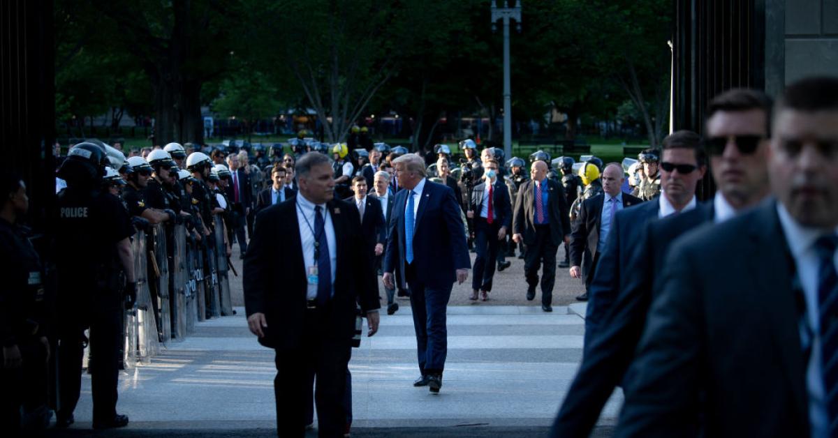 Trump says he went into White House bunker before protests swelled