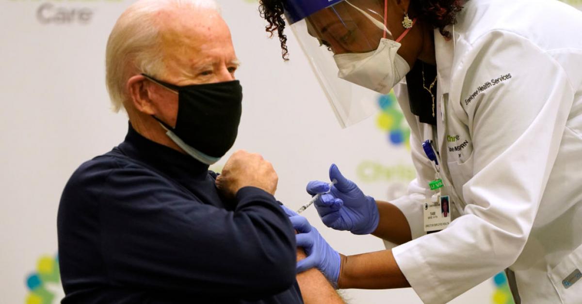 Joe Biden receives his first shot of the Pfizer-BioNTech vaccine | Just