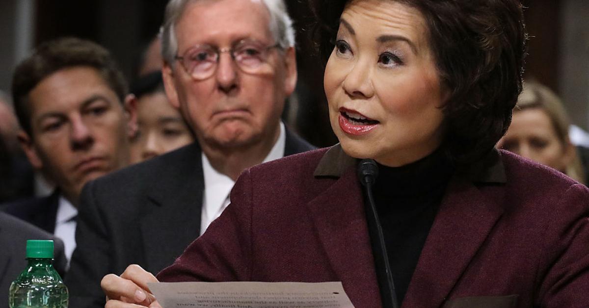 Watchdog report indicates former Transportation Sec. Elaine Chao used
