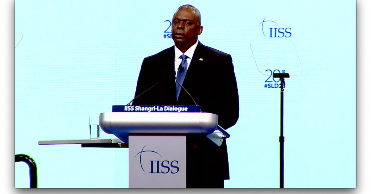 Watch:   Defense Secretary emphasizes importance of peace and stability in Taiwan Strait  https://ju...