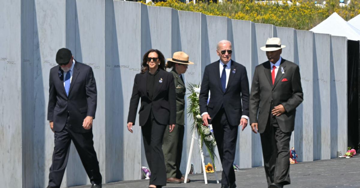 Harris, Biden visit Flight 93 Memorial in Shanksville, Pa. for 9/11