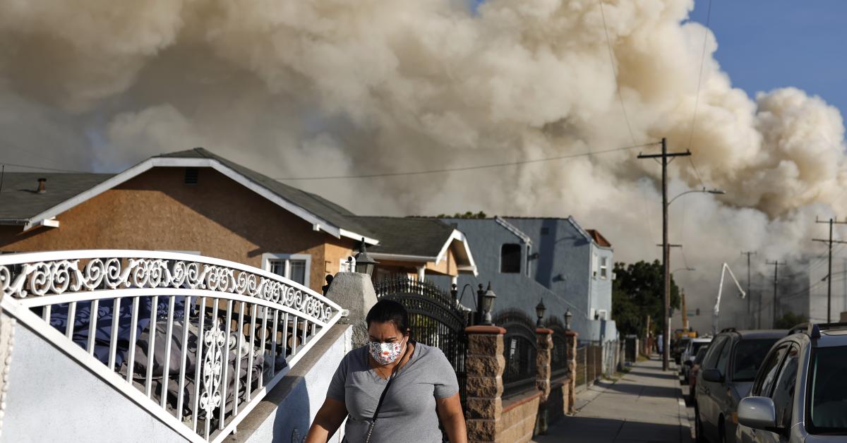 California Gov Newsom declares state of emergency as LA warehouse fire continues to burn, spew smoke