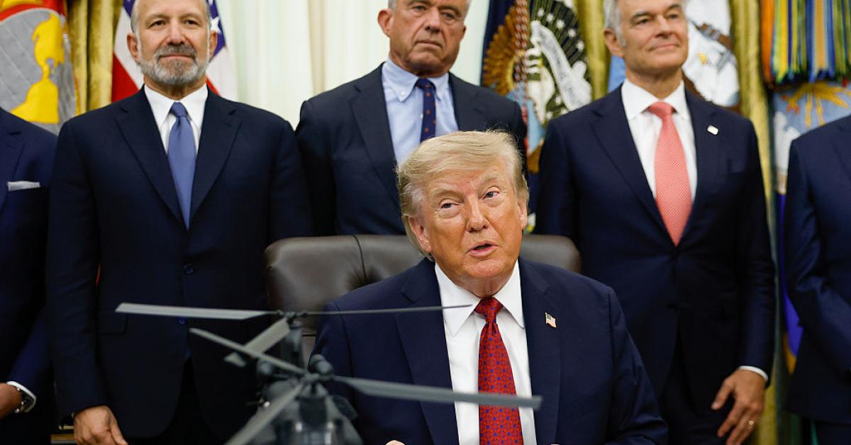 “President Trump Showcases Patriotism Through AI Image of Oval Office Stock Trading”