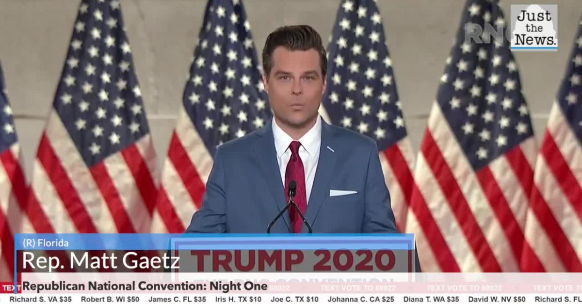 Republican National Convention, Rep. Matt Gaetz Full Remarks | Just The ...