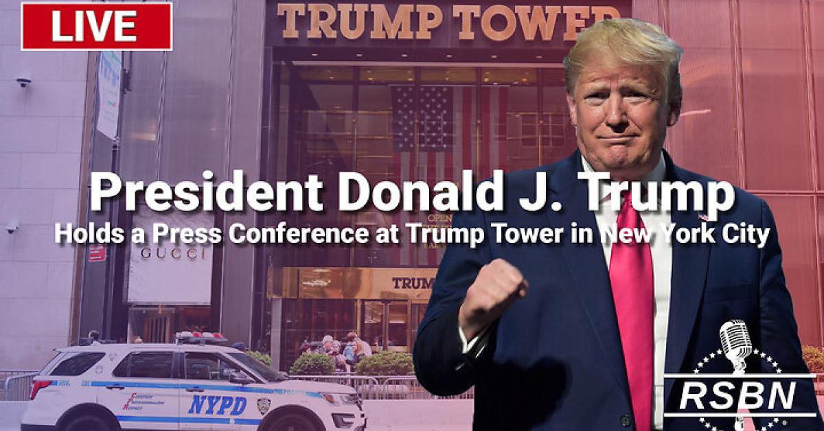 LIVE: President Donald Trump Holds a Press Conference at Trump Tower in ...