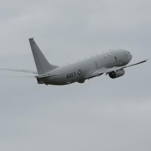 Navy P-8 Poseidon heads for the Mediterranean Sea