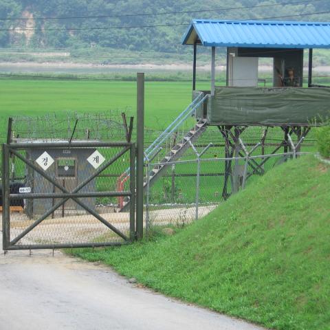 A sentry point along the Korean DMZ