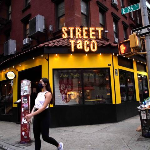 A restaurant in Manhattan, New York