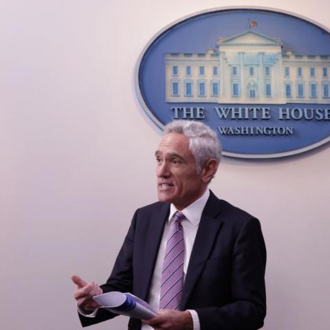 Scott Atlas at the White House, Sept. 16