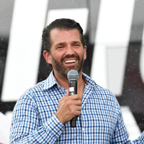 Donald Trump Jr at a rally