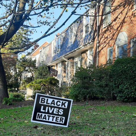 A Black Lives Matter sign in Washington, D.C.