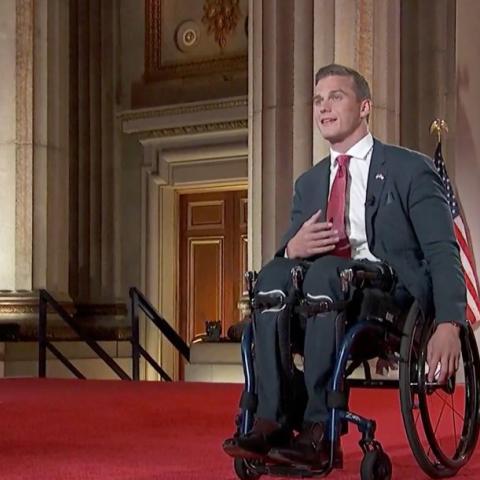 Screenshot of Madison Cawthorn from RNC livestream of 2020 Republican National Convention