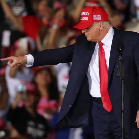 Donald Trump at a campaign rally, Nov. 1