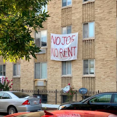 Anti-eviction protests in Washington, D.C., Aug. 2020