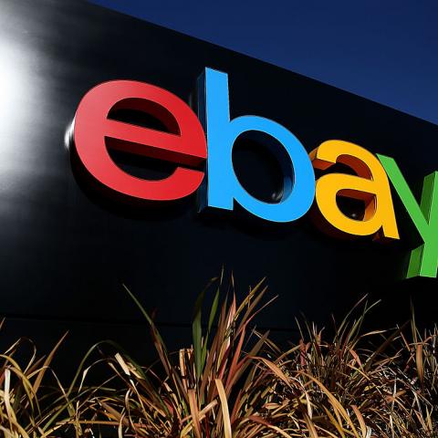 Sign in front of eBay headquarters in California in January 2014 