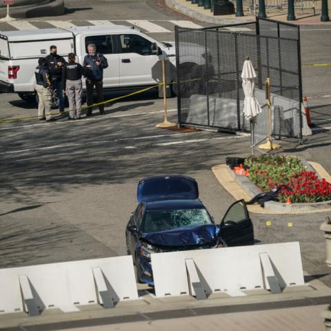 The scene of the crash, Apr. 2