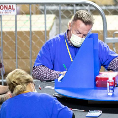 Audit workers in Phoenix, Az., May 1