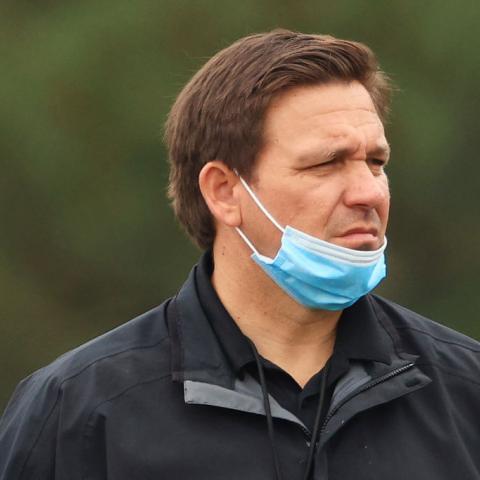 Ron DeSantis at Augusta National Golf Club.