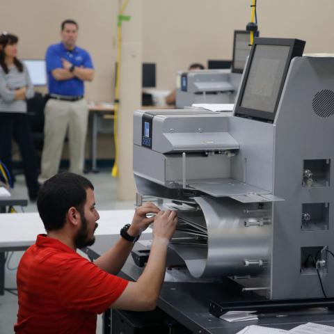Voting machine, Lauderhill, Florida, November 11, 2018.
