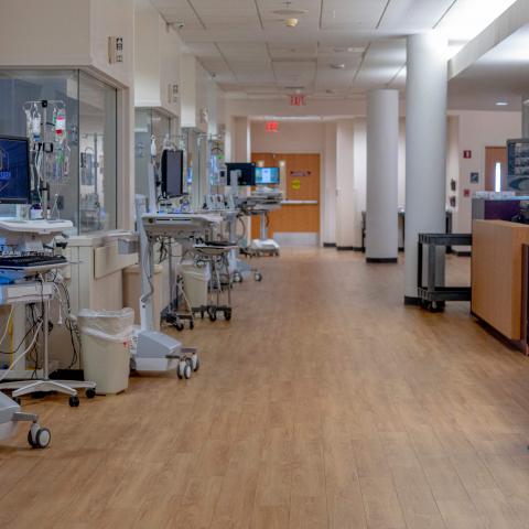 An inside view of the Covid Intensive Care Unit in North Oaks Hospital is viewed in Hammond, Louisiana, on August 13, 2021.
