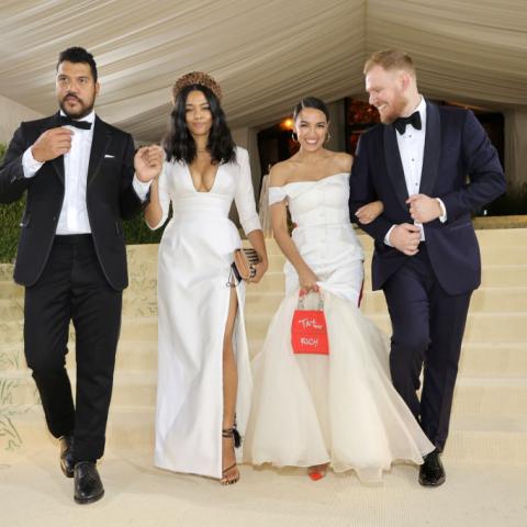 Designer of AOC's 'Tax the Rich' gown owes back taxes on $1.6 million Hollywood Hills home, report