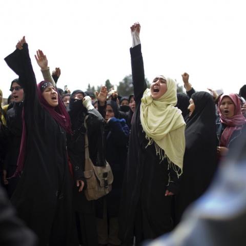 Taliban break up a women's rights demonstration in Afghan capital of Kabul