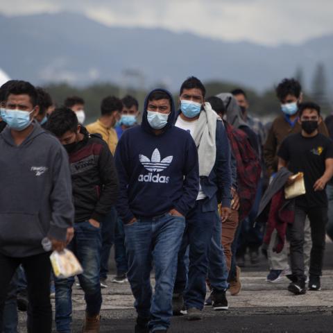 Illegal migrants, primarily Guatemalan minors, Sept. 9, 2021, Guatemala City, Guatemala.